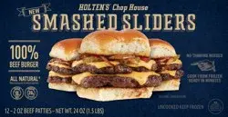 OTHER-REGIONAL Holten's Frozen Smashed Burger Beef Sliders Patties each oz total