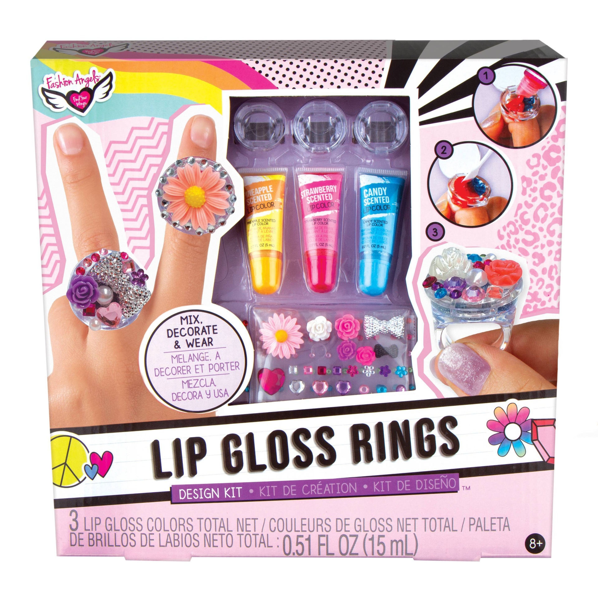 slide 1 of 5, Fashion Angels Lip Gloss Rings Kit, 1 ct