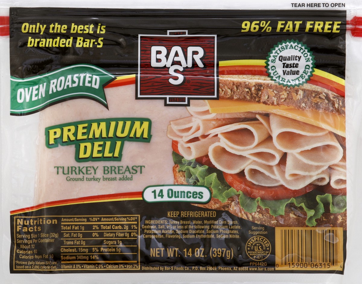 slide 1 of 6, Bar-S Turkey Breast 14 oz, 14 oz