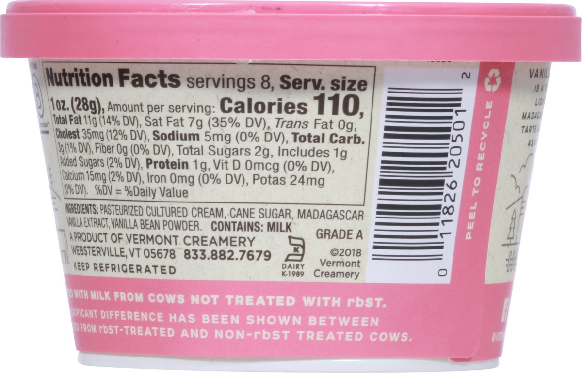 slide 12 of 13, Vermont Creamery French-Style Madagascar Vanilla Creme Fraiche 8 oz, 8 oz