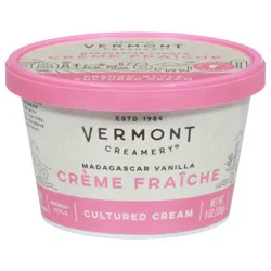Vermont Creamery French-Style Madagascar Vanilla Creme Fraiche 8 oz