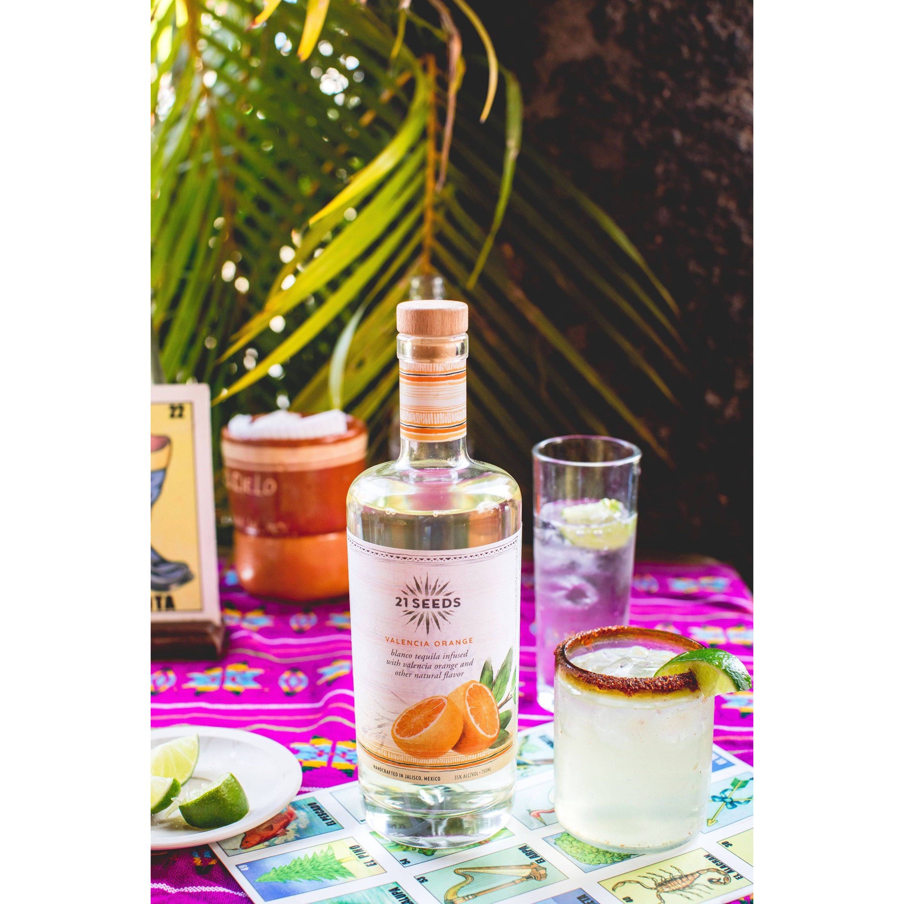 slide 2 of 3, 21SEEDS Valencia Orange Infused Blanco Tequila - 750ml Bottle, 750 ml