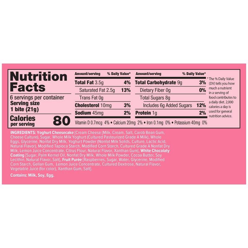 slide 3 of 4, noosa Raspberry Cheesecake Bites - 4.4oz/6ct, 6 ct; 4.4 oz