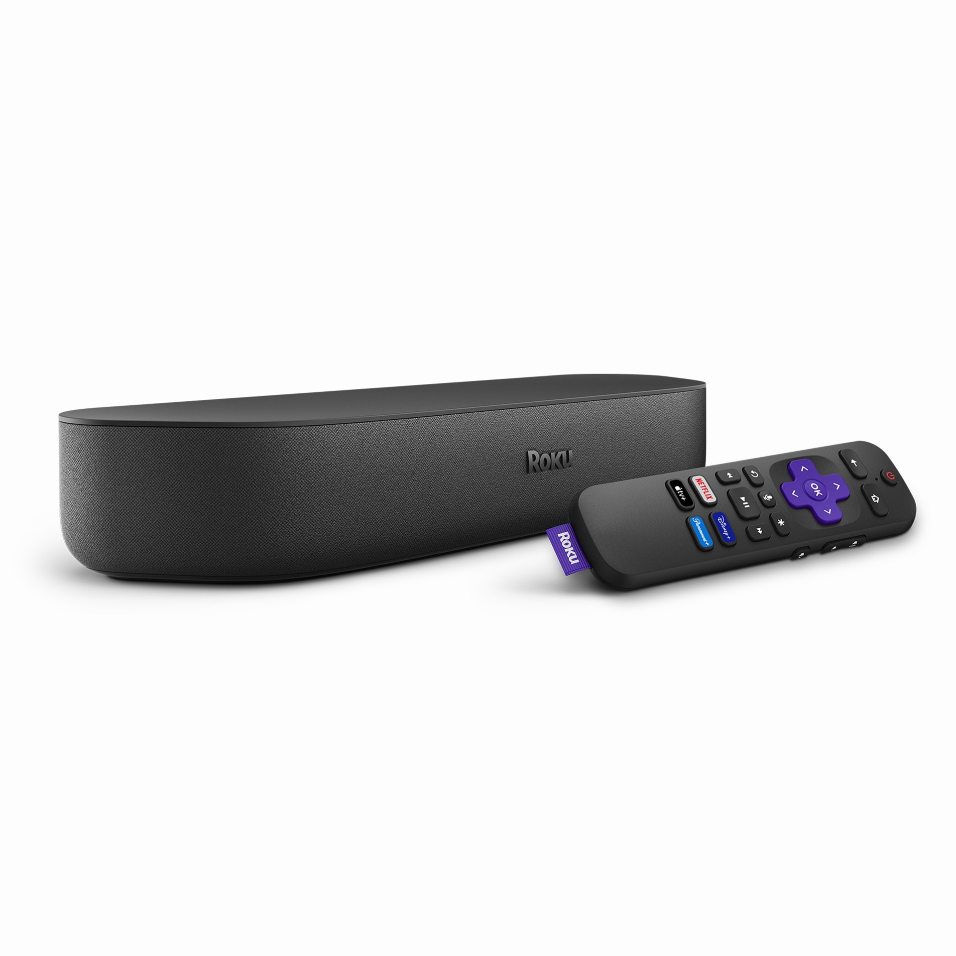 slide 1 of 7, Roku Streambar 4K/HD/HDR Streaming Media Player & Premium Audio, All In One with Roku Voice Remote, Released 2020, 1 ct