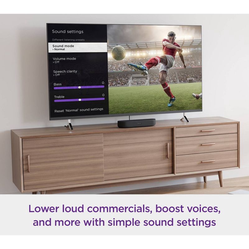 slide 3 of 11, Roku Streambar 4K/HD/HDR Streaming Media Player & Premium Audio, All In One with Roku Voice Remote, 1 ct