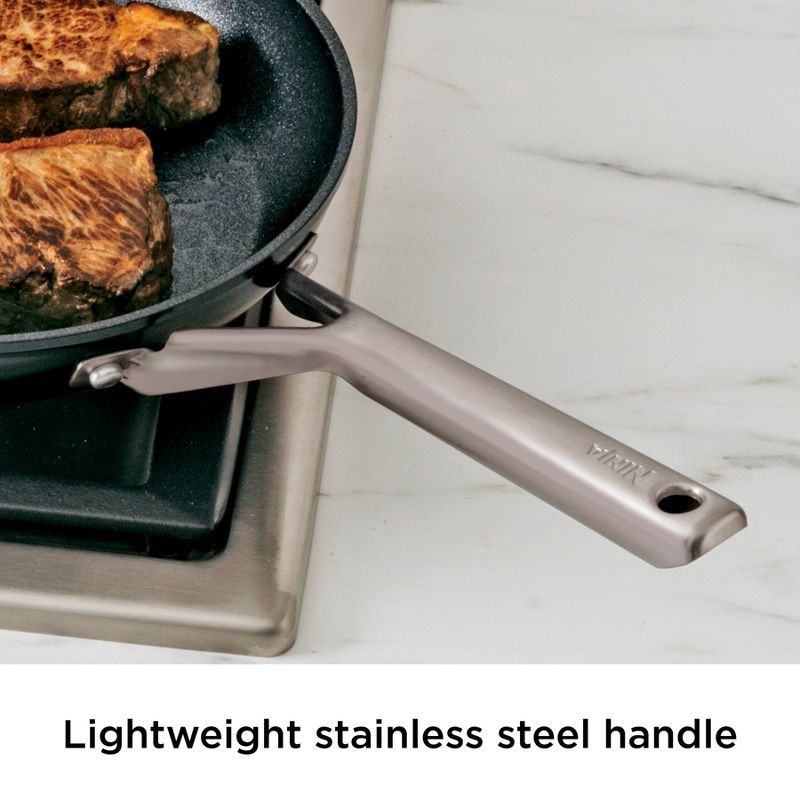 slide 7 of 13, Ninja 9pc Never Stick Essential Cookware Set: Nonstick, Tempered Glass Lids, Stainless Steel Handles, Induction Compatible, 9 ct