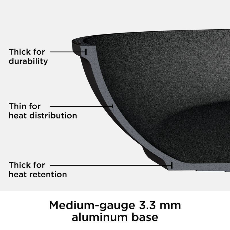 slide 11 of 13, Ninja 9pc Never Stick Essential Cookware Set: Nonstick, Tempered Glass Lids, Stainless Steel Handles, Induction Compatible, 9 ct