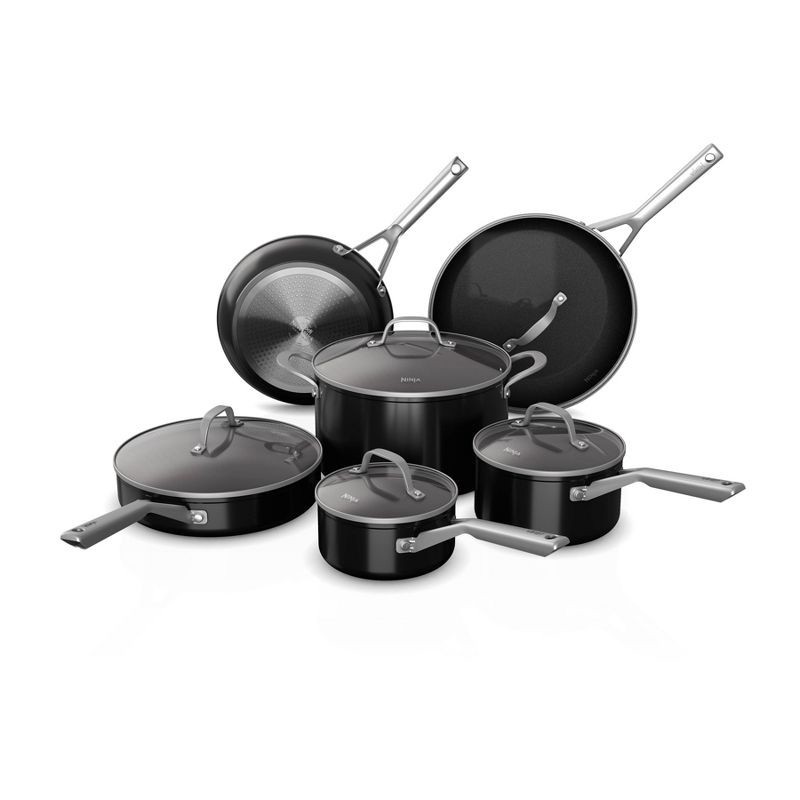 slide 1 of 15, Ninja NeverStick Essential 11pc Nonstick Cookware Set - Black, 11 ct