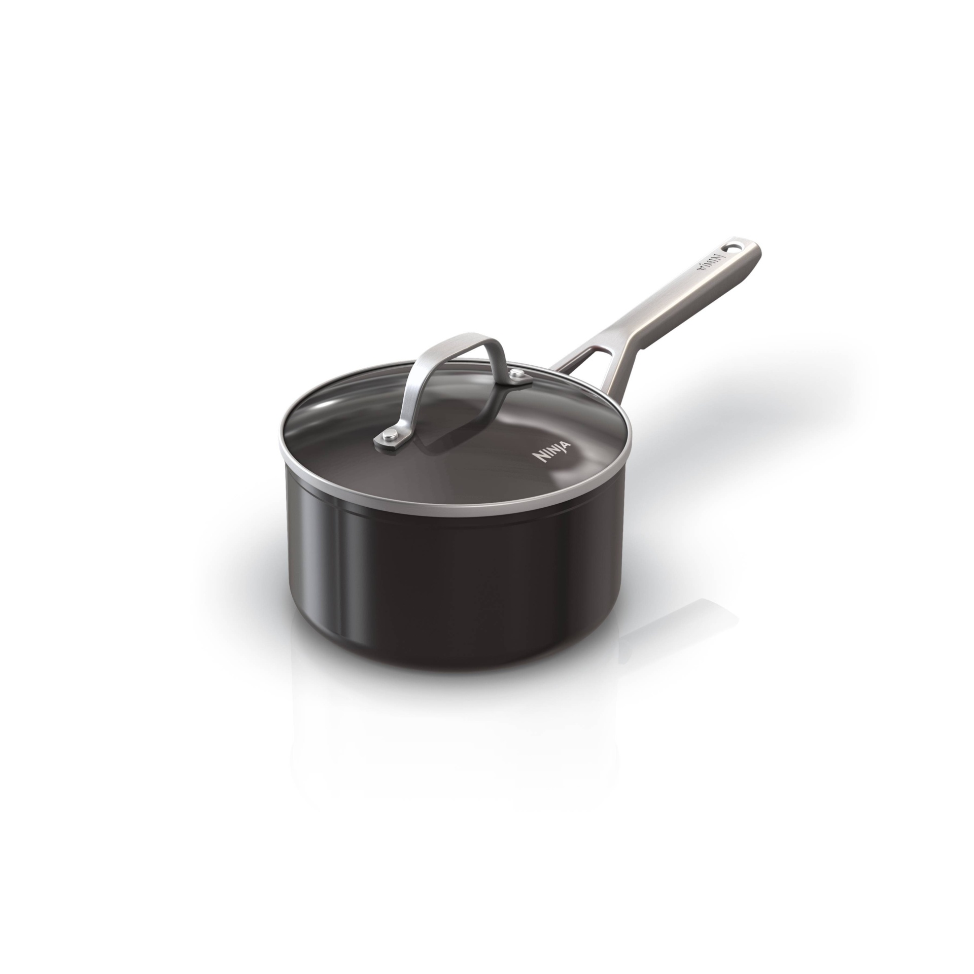 slide 1 of 5, Ninja Foodi NeverStick Essential 2 1/2qt Saucepan with Glass Lid, 1/2 qt