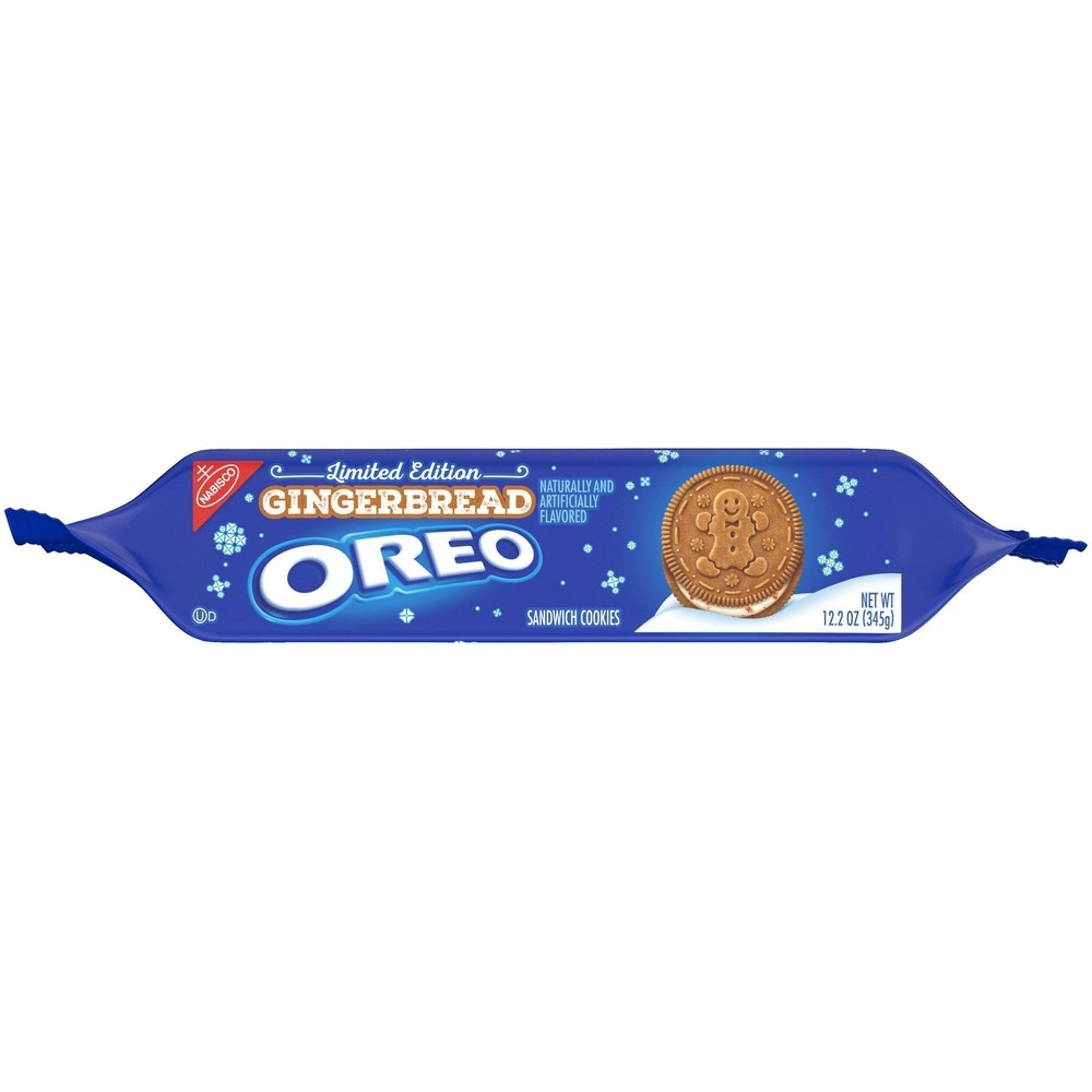 slide 14 of 14, Oreo Limited Edition Gingerbread Sandwich Cookies, 12.2 oz