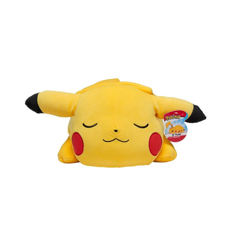 slide 1 of 5, Pokemon Pikachu Sleeping Kids' Plush Buddy, 1 ct