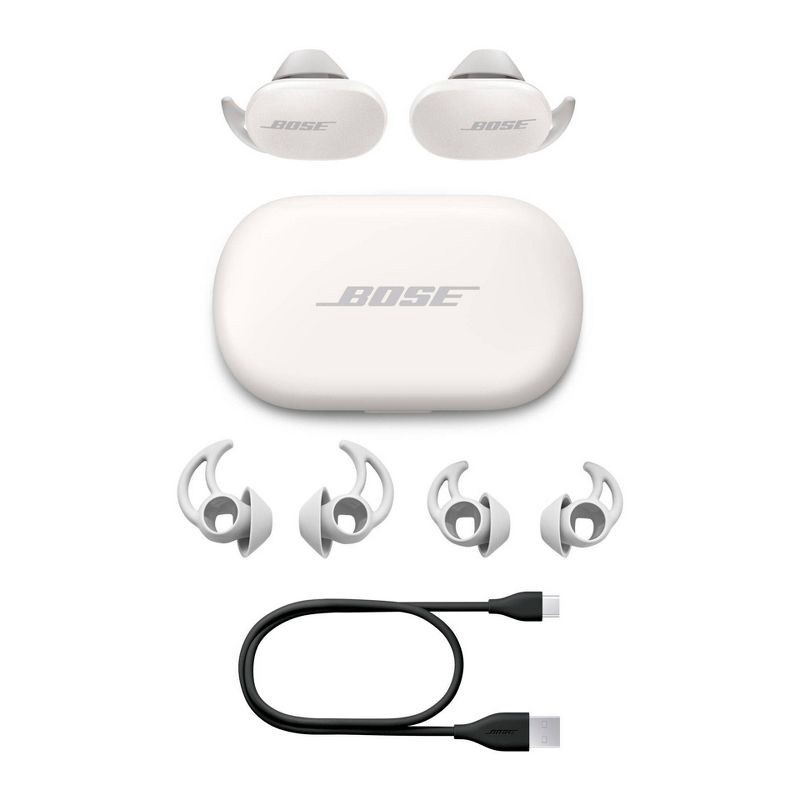 slide 5 of 9, Bose QuietComfort Noise Cancelling True Wireless Bluetooth Earbuds - White, 1 ct