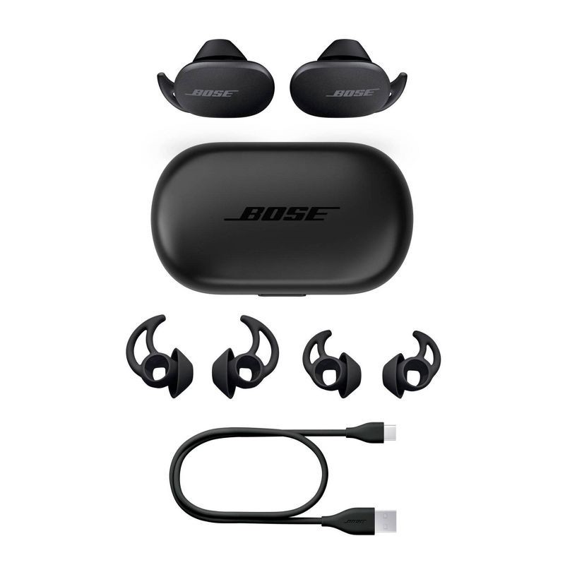 slide 5 of 9, Bose QuietComfort Noise Cancelling True Wireless Bluetooth Earbuds - Black, 1 ct