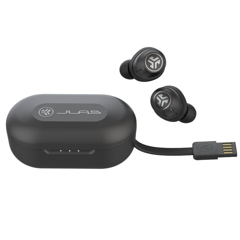 slide 3 of 7, JLab JBuds Air Active Noise Cancelling True Wireless Bluetooth Earbuds - Black, 1 ct