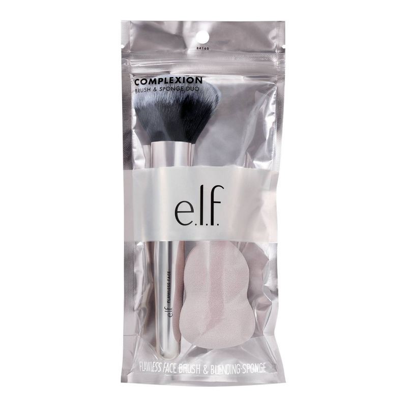 slide 2 of 3, e.l.f. Complexion Brush & Sponge Duo, 1 ct