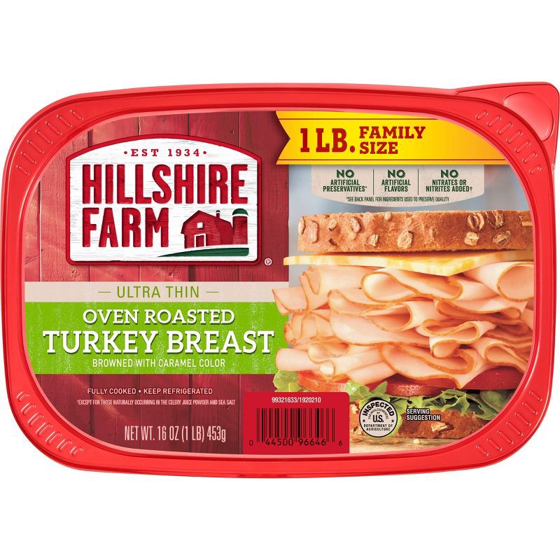 slide 1 of 9, Hillshire Farm Ultra Thin Oven Roasted Turkey - 16oz, 16 oz