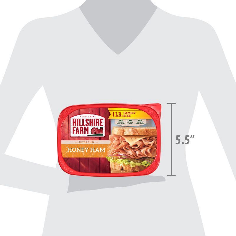 slide 8 of 10, Hillshire Farm Ultra Thin Honey Ham - 16oz, 16 oz