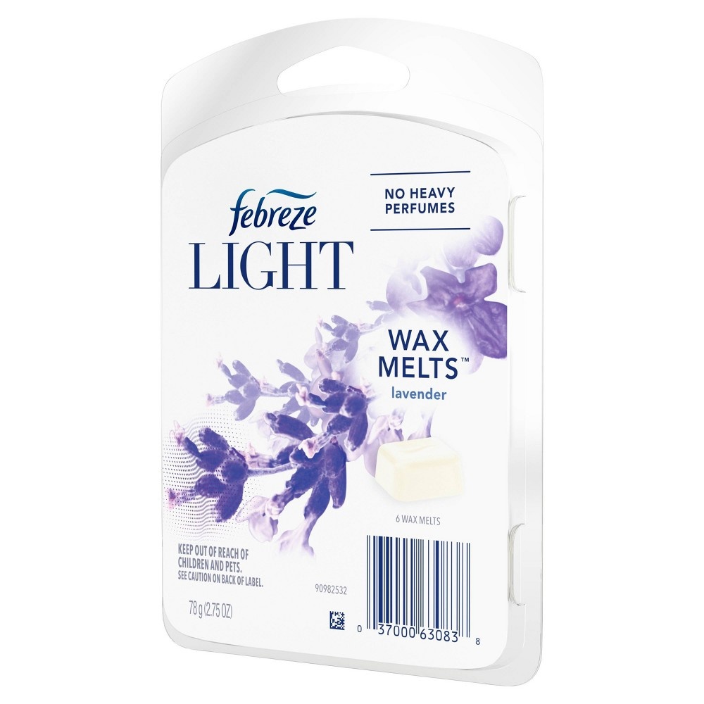 slide 2 of 7, Febreze Light Odor-Eliminating Wax Melts - Lavender Scent, 6 ct