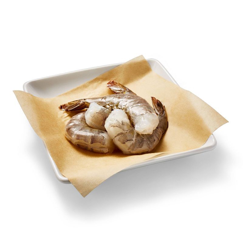slide 3 of 5, Colossal Easy Peel Tail On & Deveined Raw Shrimp - Frozen - 13-15ct/16oz - Good & Gather™, 13 ct; 15 ct, 16 oz
