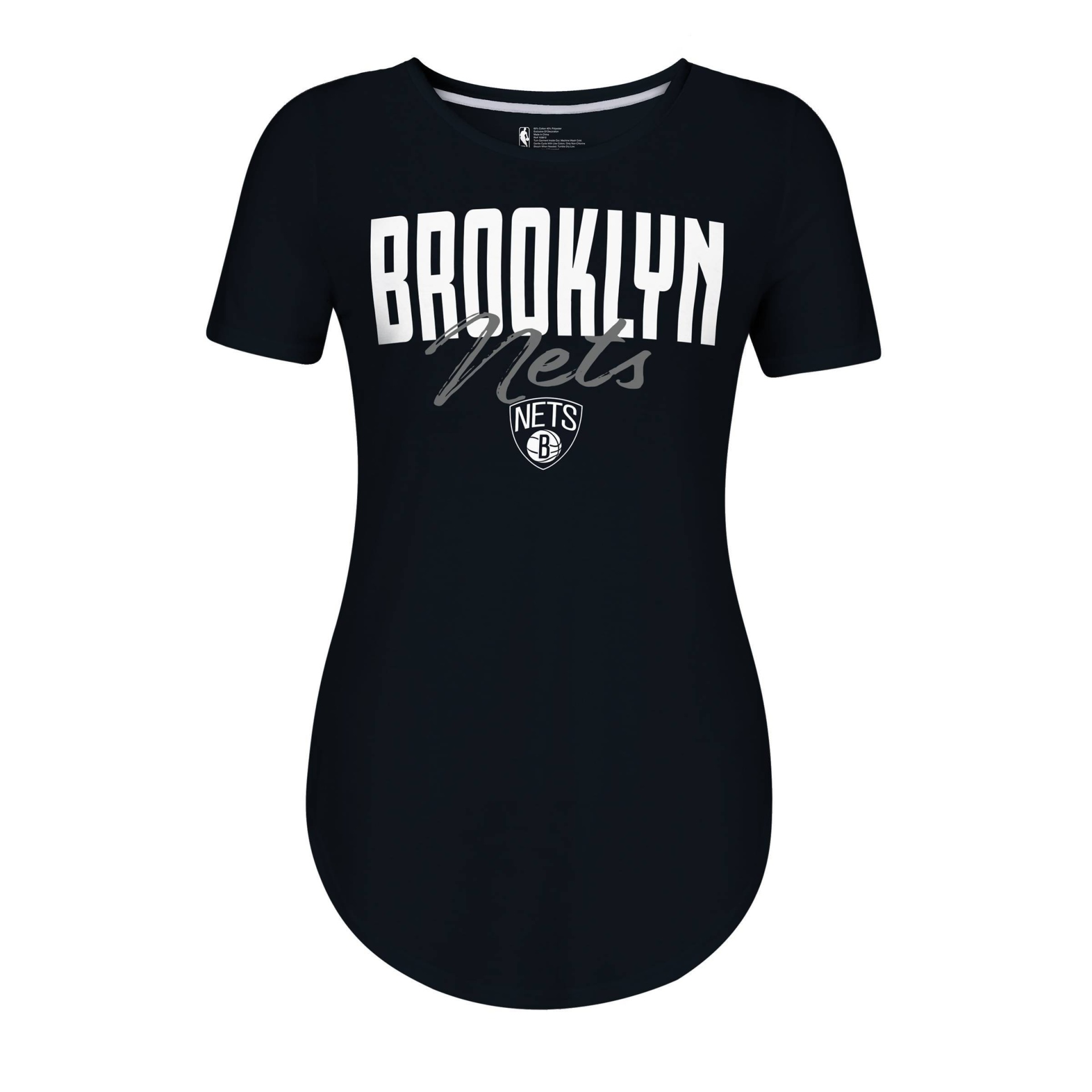 slide 1 of 2, NBA Brooklyn Nets Women&#39;s Bold Script T-Shirt - XL, 1 ct