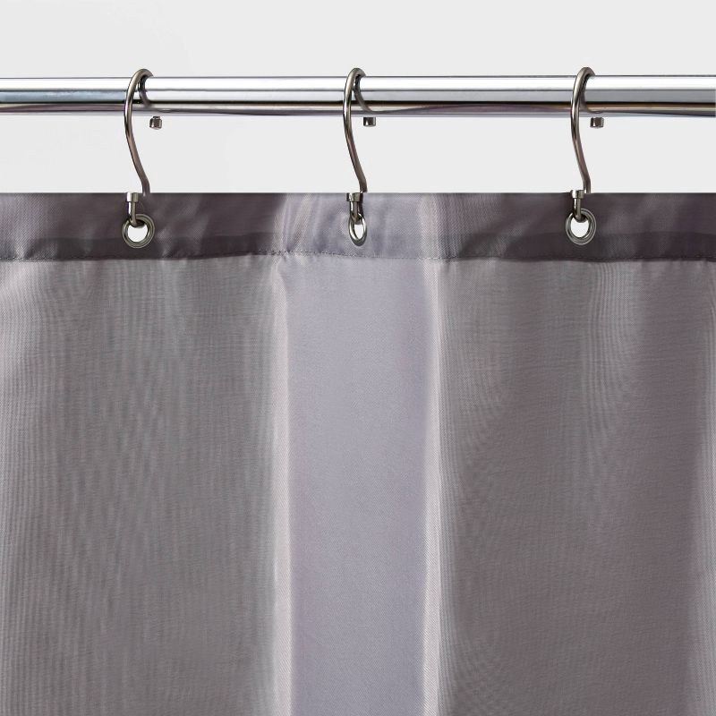 slide 3 of 4, Fabric Medium Weight Shower Liner Gray - Made By Design™, 1 ct