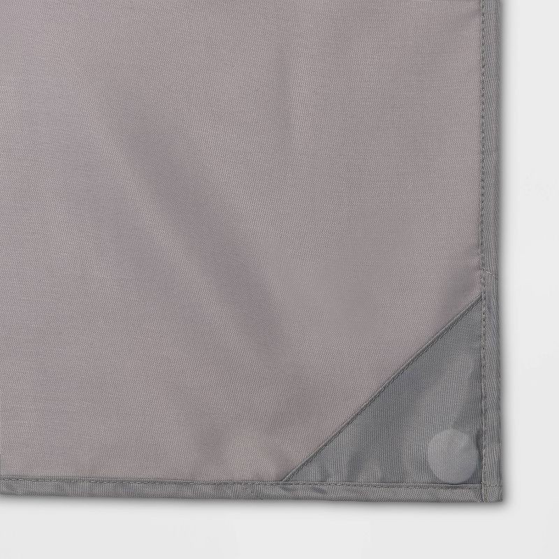 slide 4 of 4, Fabric Medium Weight Shower Liner Gray - Made By Design™, 1 ct