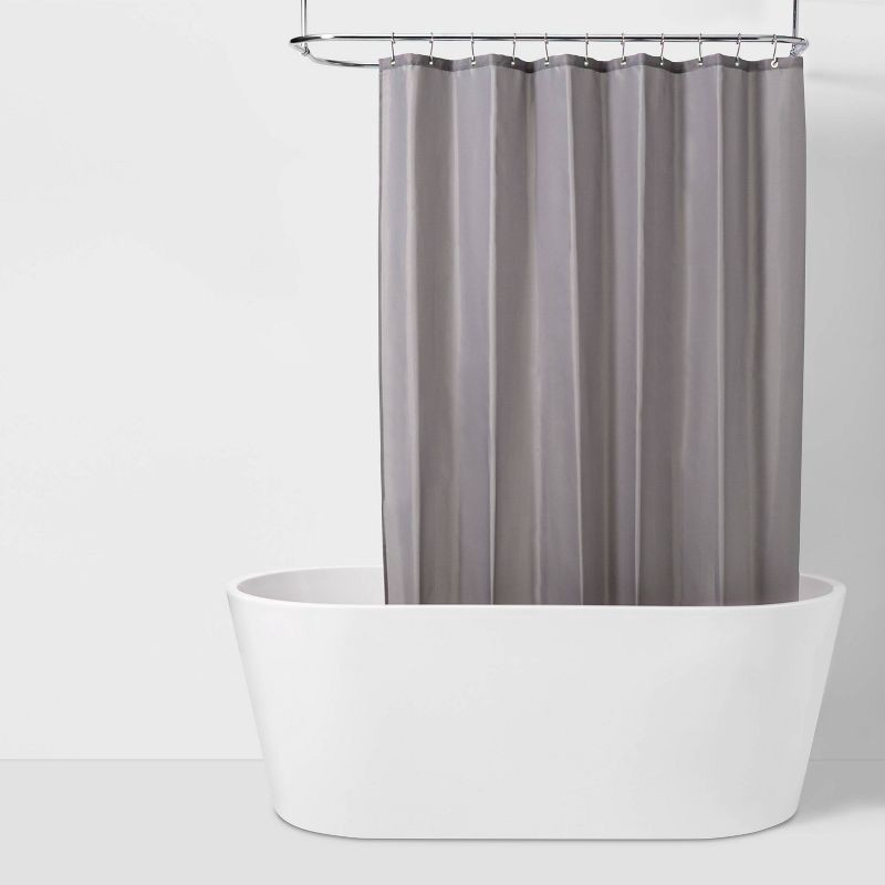 slide 1 of 4, Fabric Medium Weight Shower Liner Gray - Made By Design™, 1 ct