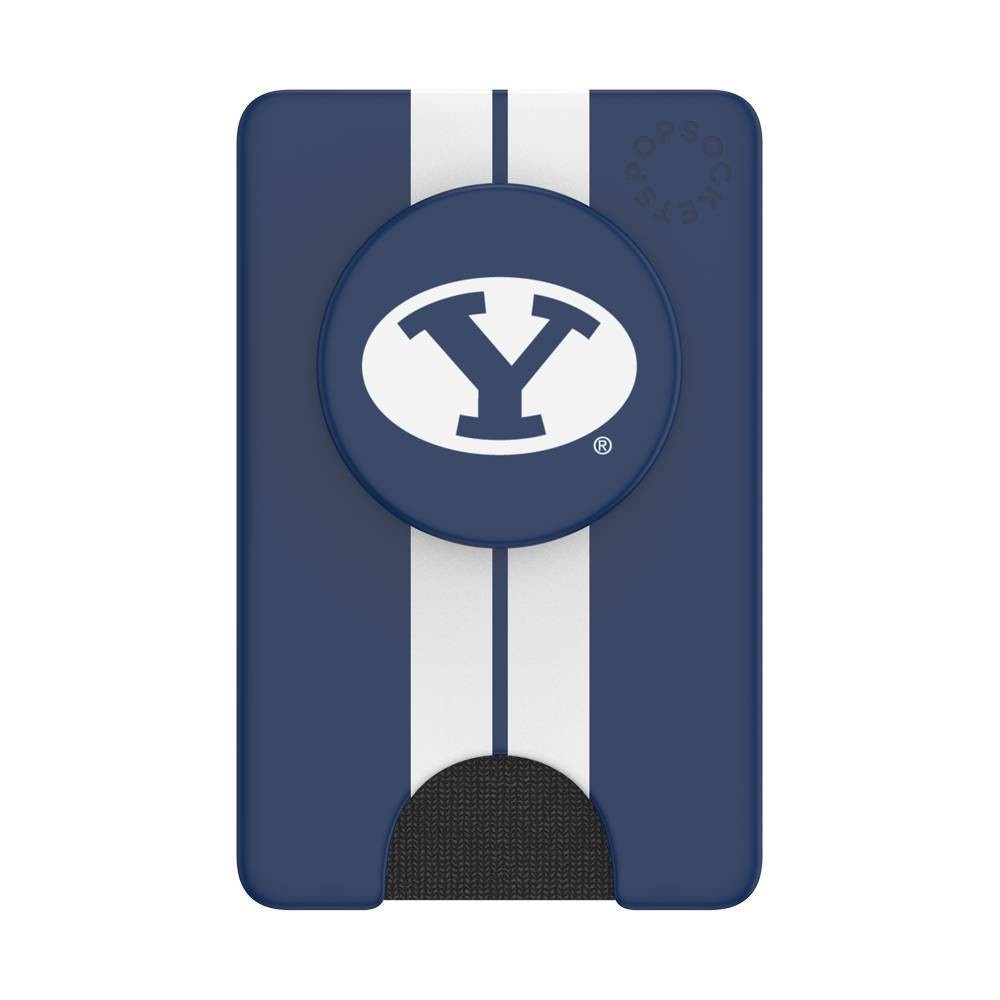 slide 1 of 2, NCAA BYU Cougars PopSockets PopWallet+ (with PopTop), 1 ct