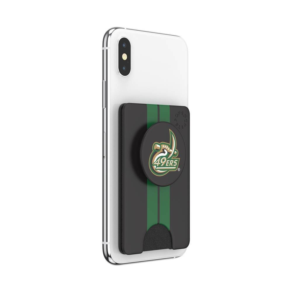 slide 4 of 5, NCAA Charlotte 49ers PopSockets PopWallet+ (with PopTop), 1 ct