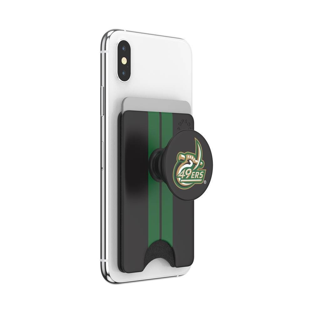 slide 5 of 5, NCAA Charlotte 49ers PopSockets PopWallet+ (with PopTop), 1 ct