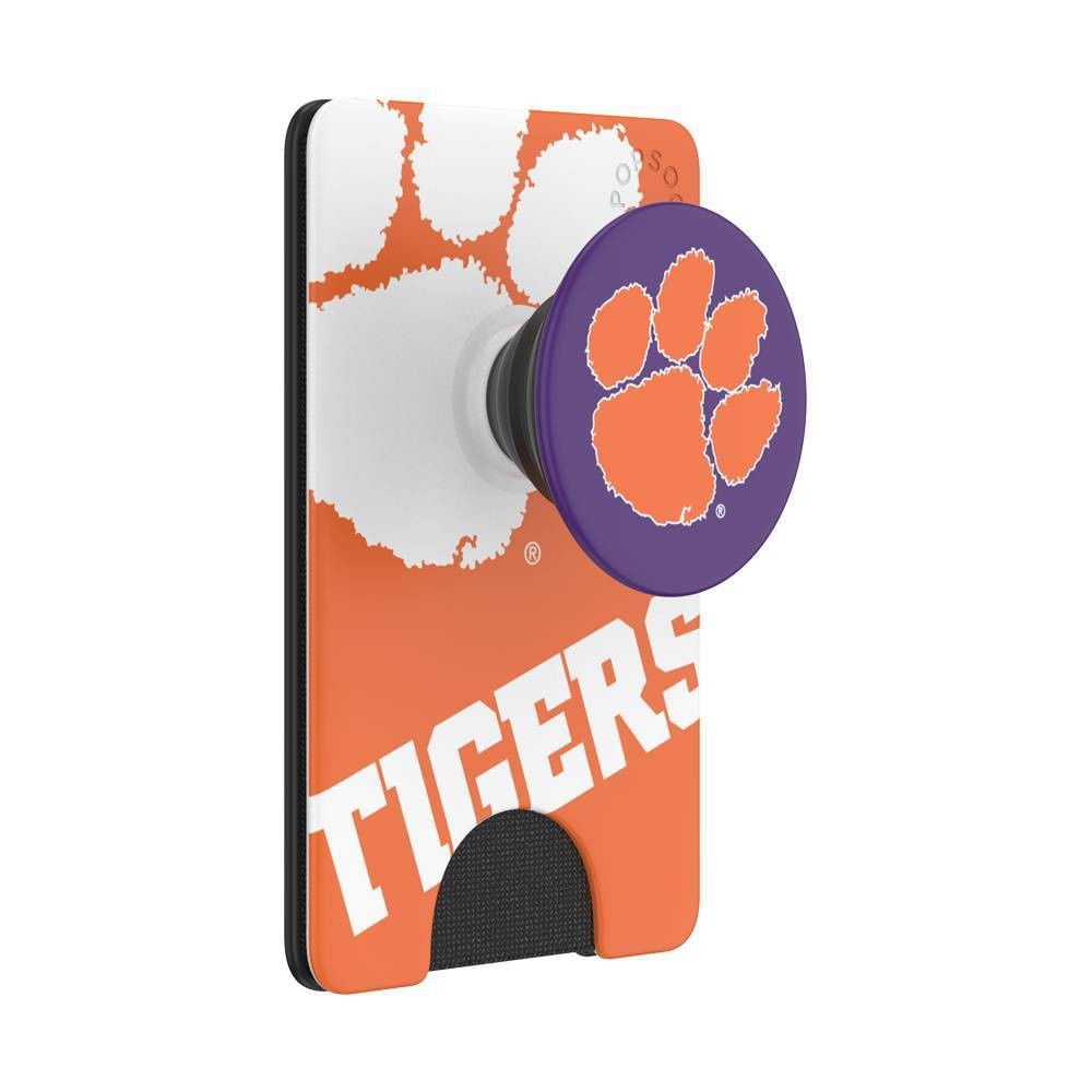 slide 2 of 5, NCAA Clemson Tigers PopSockets PopWallet+ (with PopTop), 1 ct