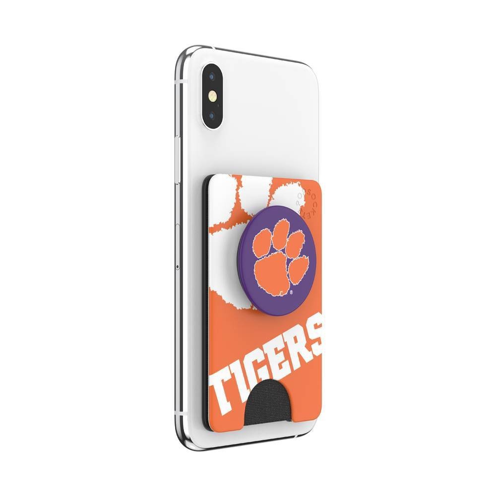 slide 4 of 5, NCAA Clemson Tigers PopSockets PopWallet+ (with PopTop), 1 ct