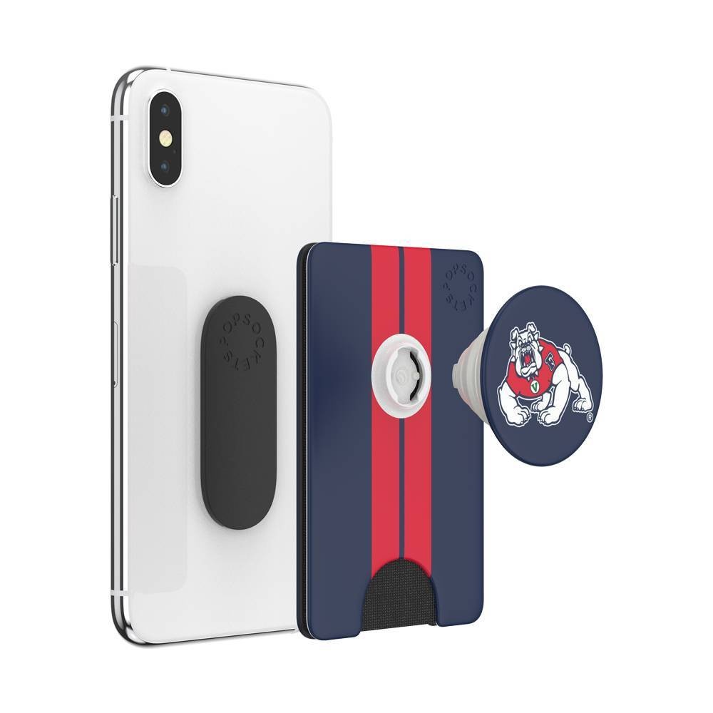 slide 3 of 5, NCAA Fresno State Bulldogs PopSockets PopWallet+ (with PopTop), 1 ct