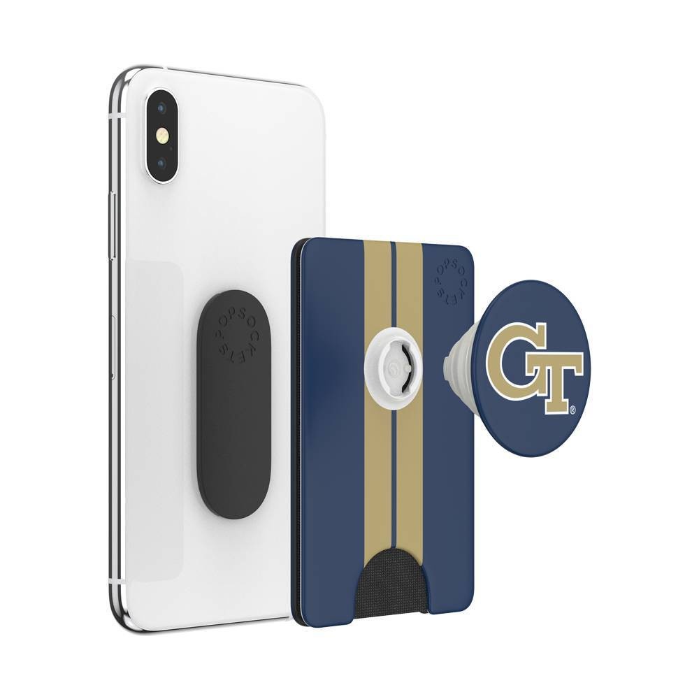 slide 2 of 5, NCAA Georgia Tech Yellow Jackets PopSockets PopWallet+ (with PopTop), 1 ct