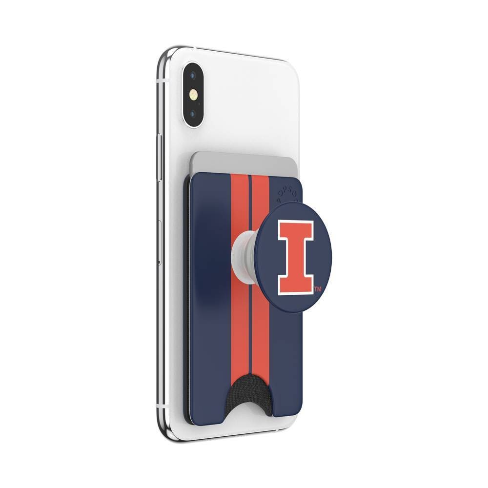 slide 5 of 5, NCAA Illinois Fighting Illini PopSockets PopWallet+ (with PopTop), 1 ct