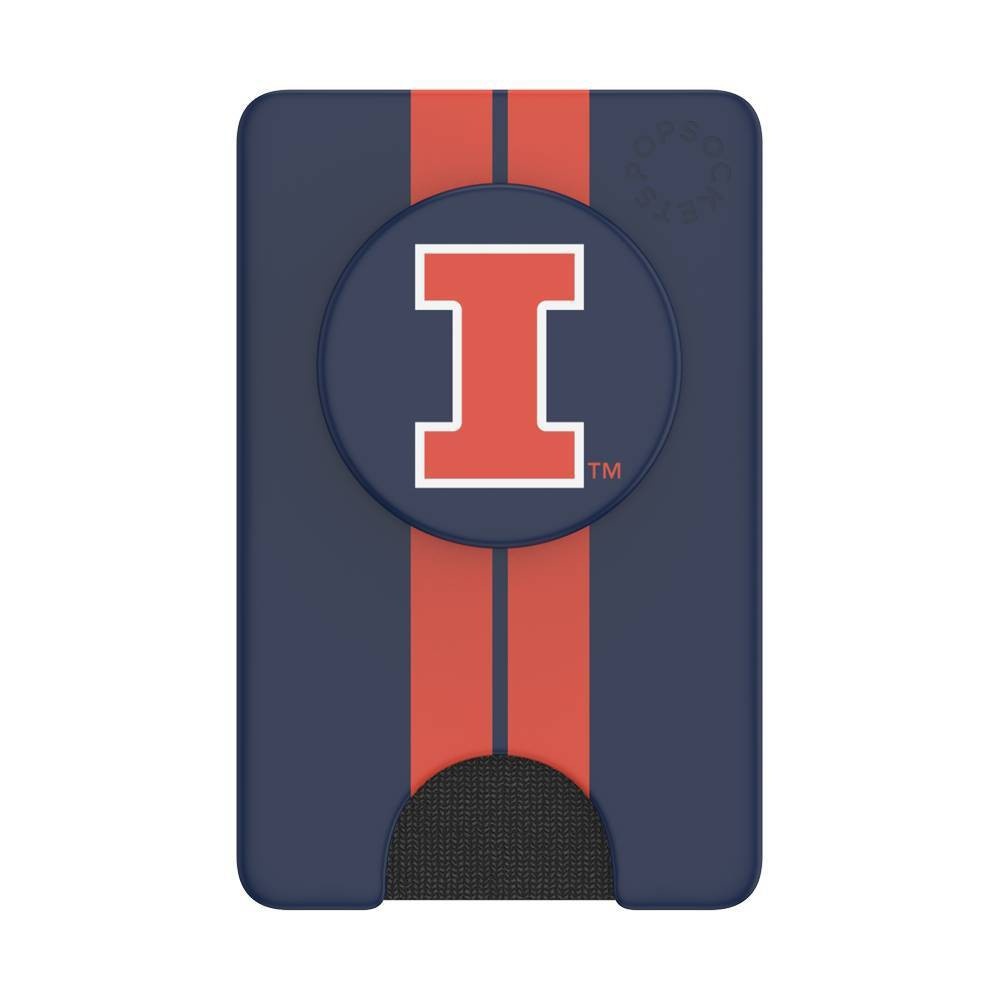 slide 1 of 5, NCAA Illinois Fighting Illini PopSockets PopWallet+ (with PopTop), 1 ct