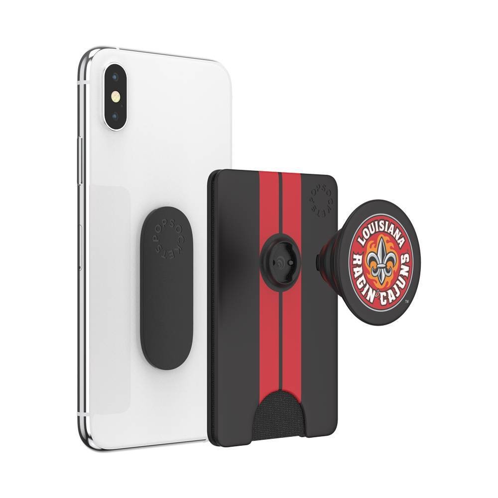 slide 3 of 5, NCAA Louisiana Ragin' Cajuns PopSockets PopWallet+ (with PopTop), 1 ct