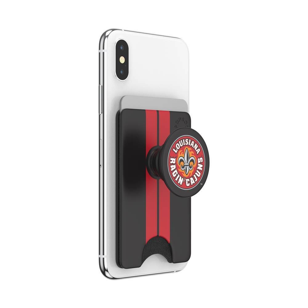 slide 5 of 5, NCAA Louisiana Ragin' Cajuns PopSockets PopWallet+ (with PopTop), 1 ct