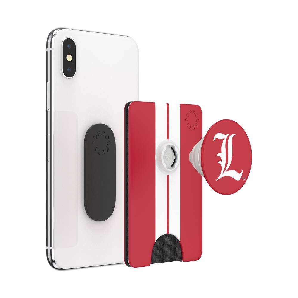 slide 3 of 5, NCAA Louisville Cardinals PopSockets PopWallet+ (with PopTop), 1 ct