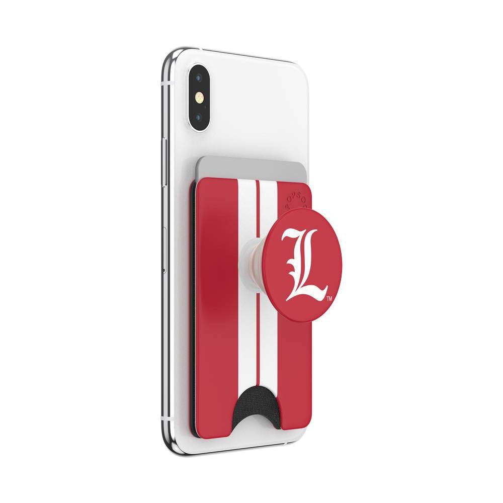 slide 5 of 5, NCAA Louisville Cardinals PopSockets PopWallet+ (with PopTop), 1 ct