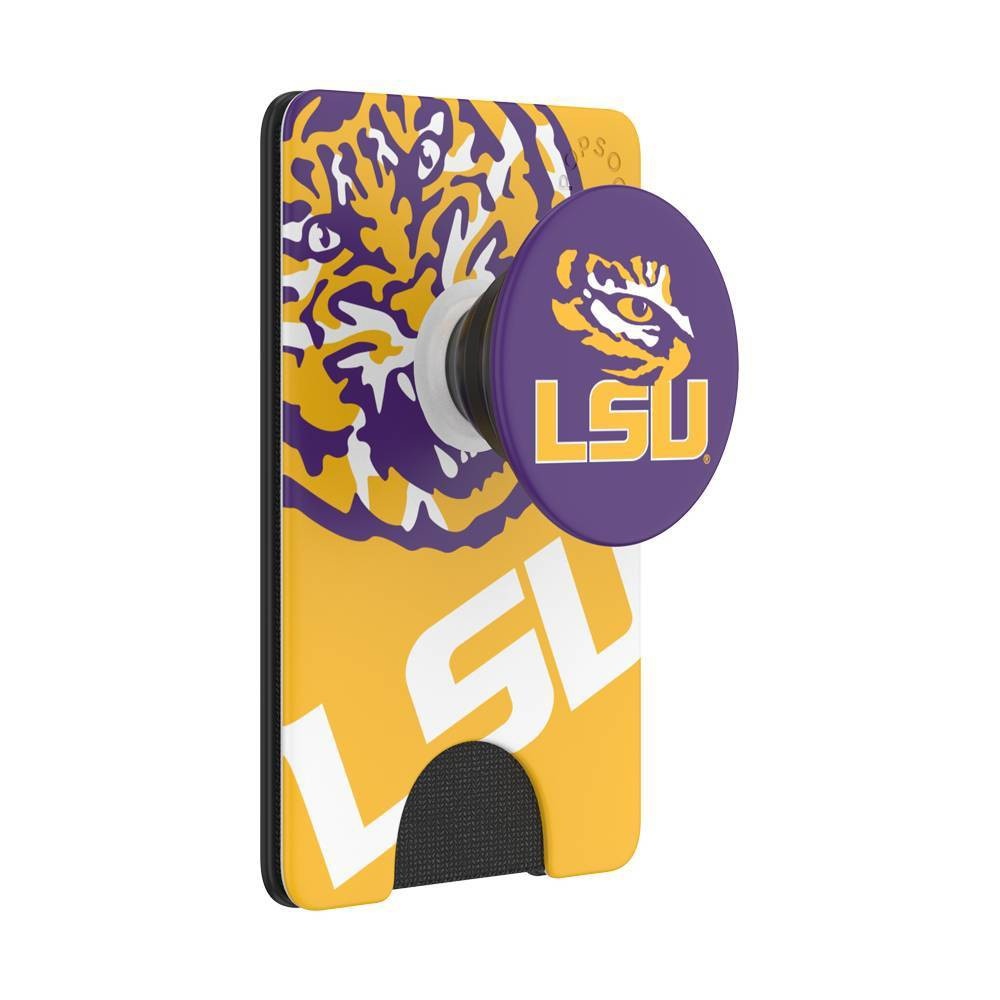 slide 2 of 5, NCAA LSU Tigers PopSockets PopWallet+ (with PopTop), 1 ct