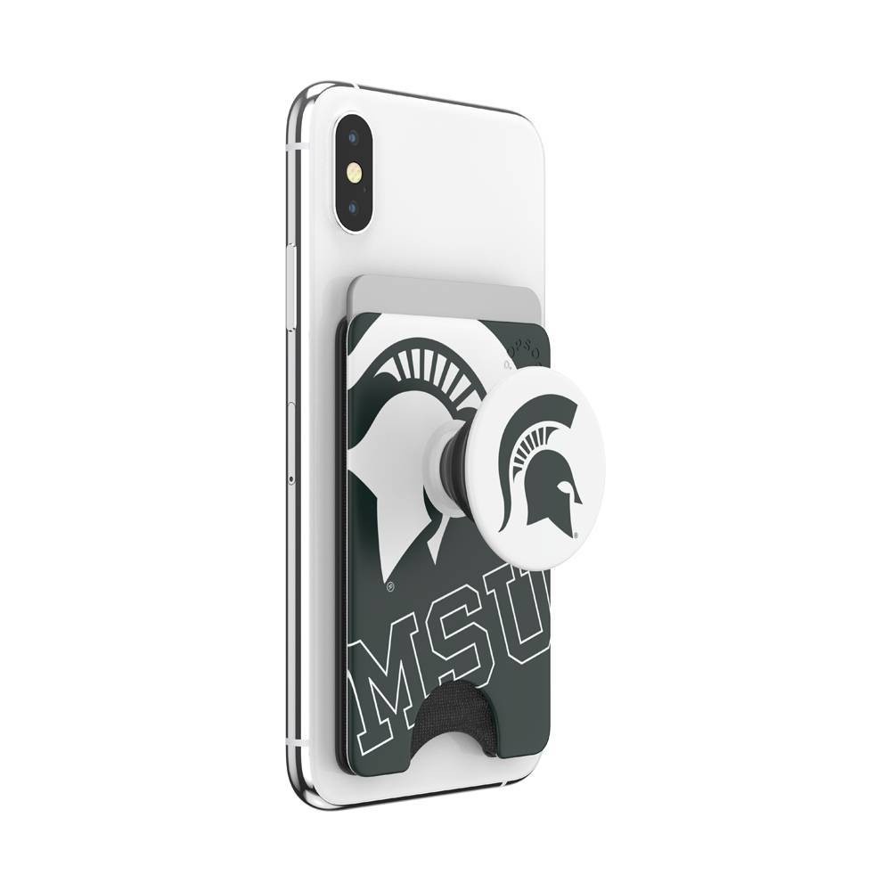 slide 5 of 5, NCAA Michigan State Spartans PopSockets PopWallet+ (with PopTop), 1 ct