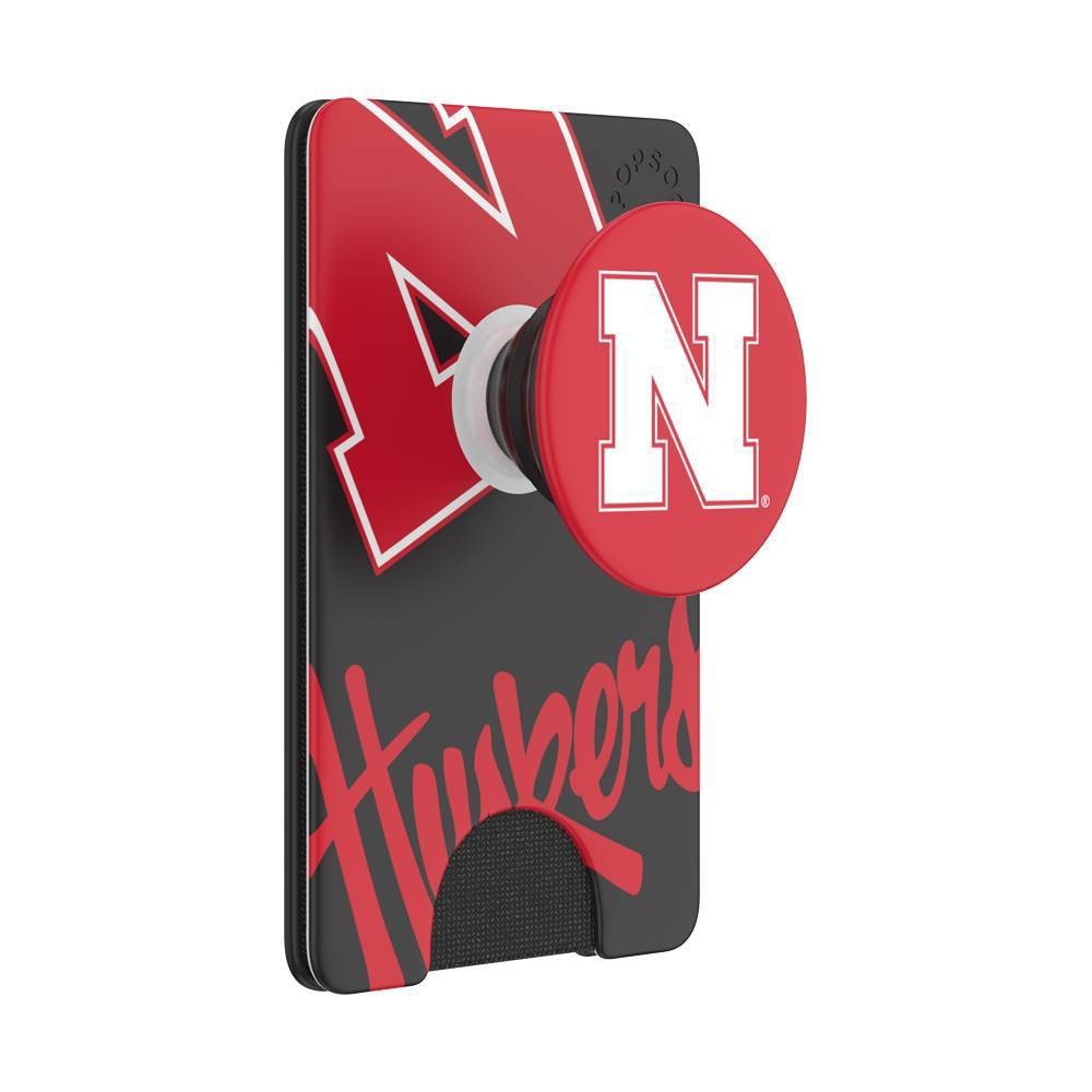 slide 2 of 5, NCAA Nebraska Cornhuskers PopSockets PopWallet+ (with PopTop), 1 ct