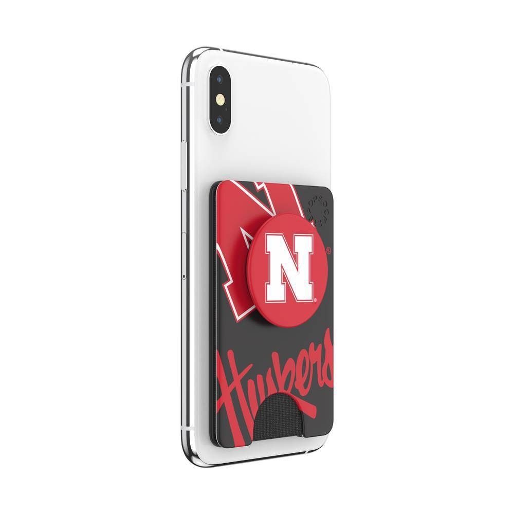 slide 4 of 5, NCAA Nebraska Cornhuskers PopSockets PopWallet+ (with PopTop), 1 ct