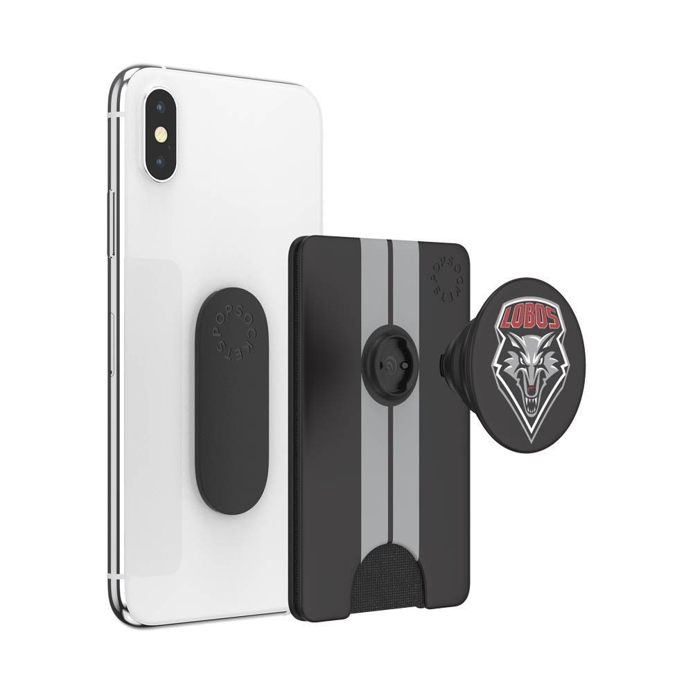 slide 3 of 5, NCAA New Mexico Lobos PopSockets PopWallet+ (with PopTop), 1 ct