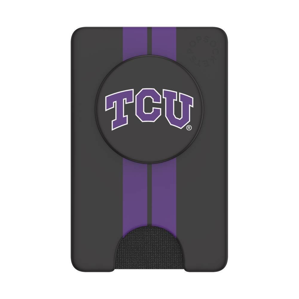 slide 1 of 5, NCAA TCU Horned Frogs PopSockets PopWallet+ (with PopTop), 1 ct