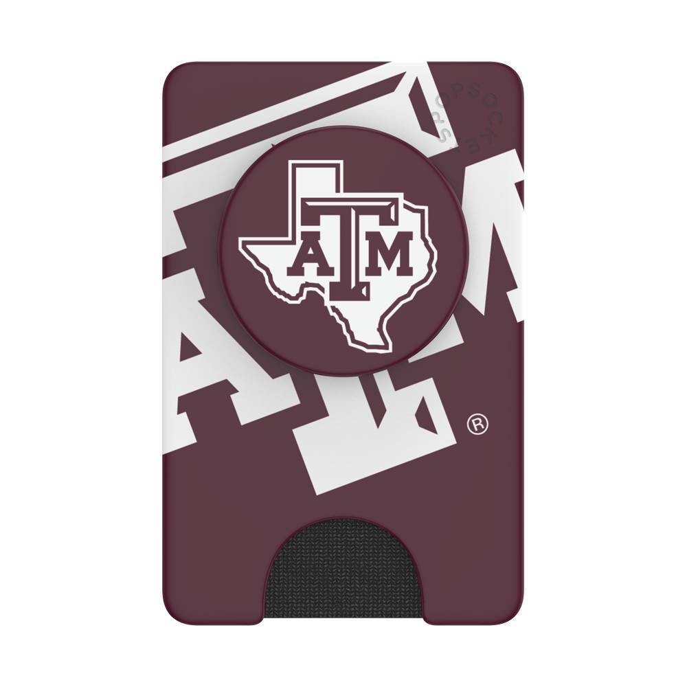 slide 1 of 5, NCAA Texas A&M Aggies PopSockets PopWallet+ (with PopTop), 1 ct