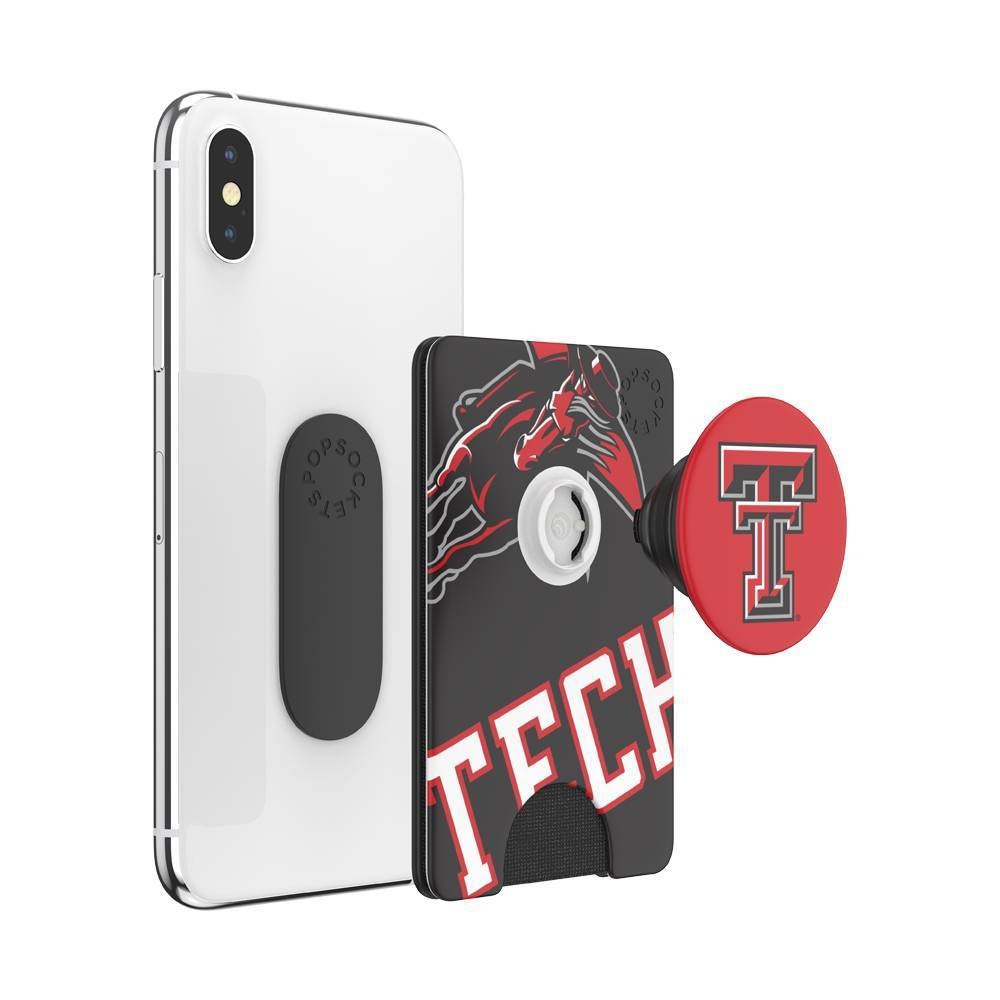 slide 3 of 5, NCAA Texas Tech Red Raiders PopSockets PopWallet+ (with PopTop), 1 ct