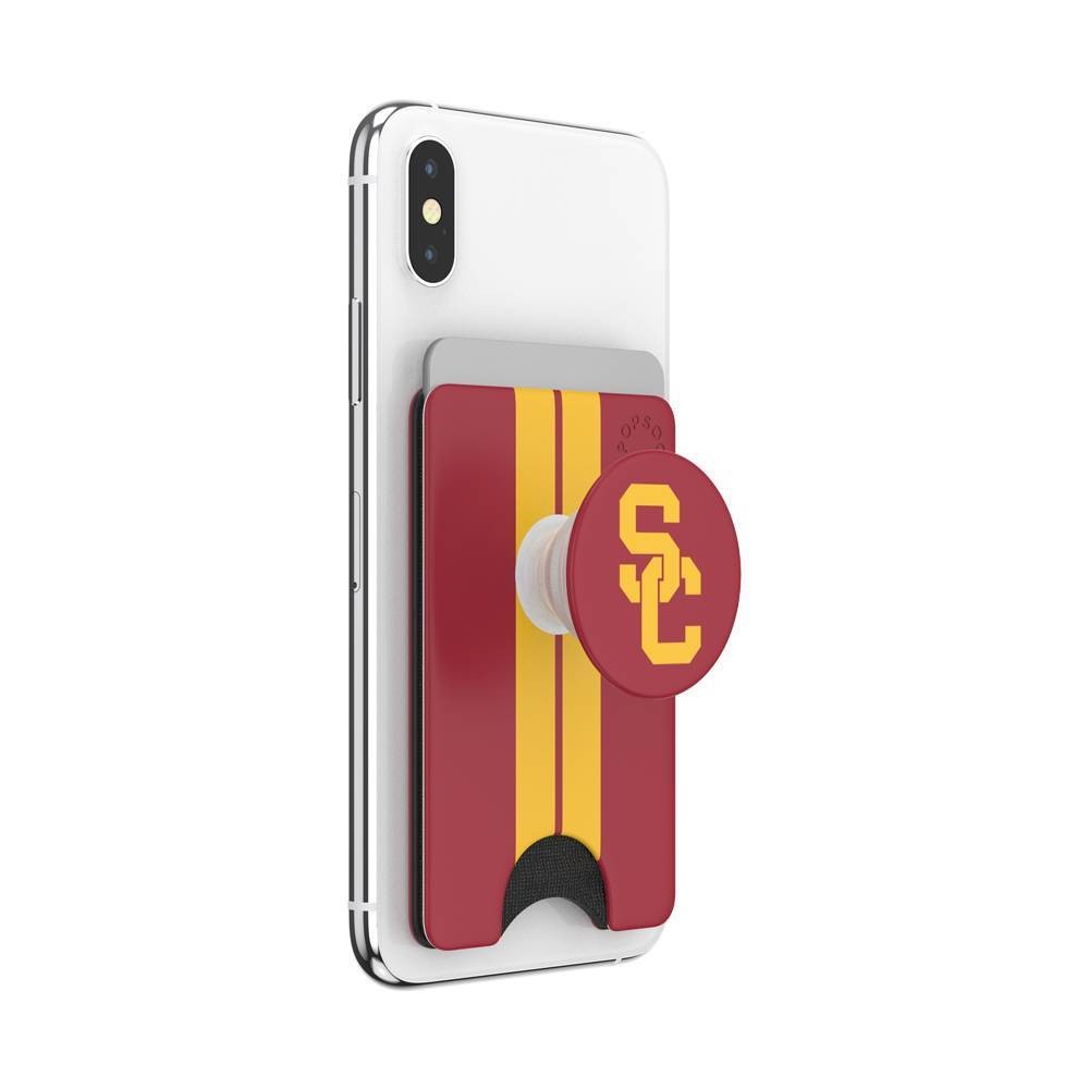 slide 5 of 5, NCAA USC Trojans PopSockets PopWallet+ (with PopTop), 1 ct