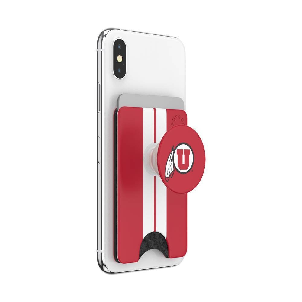 slide 5 of 5, NCAA Utah Utes PopSockets PopWallet+ (with PopTop), 1 ct